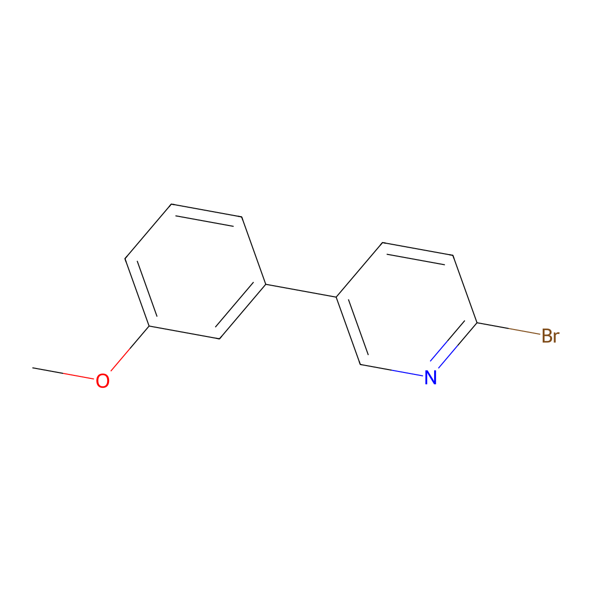 2-Bromo-5-(3-methoxyphenyl)pyridine molecular structure, CAS 193344-40-0
