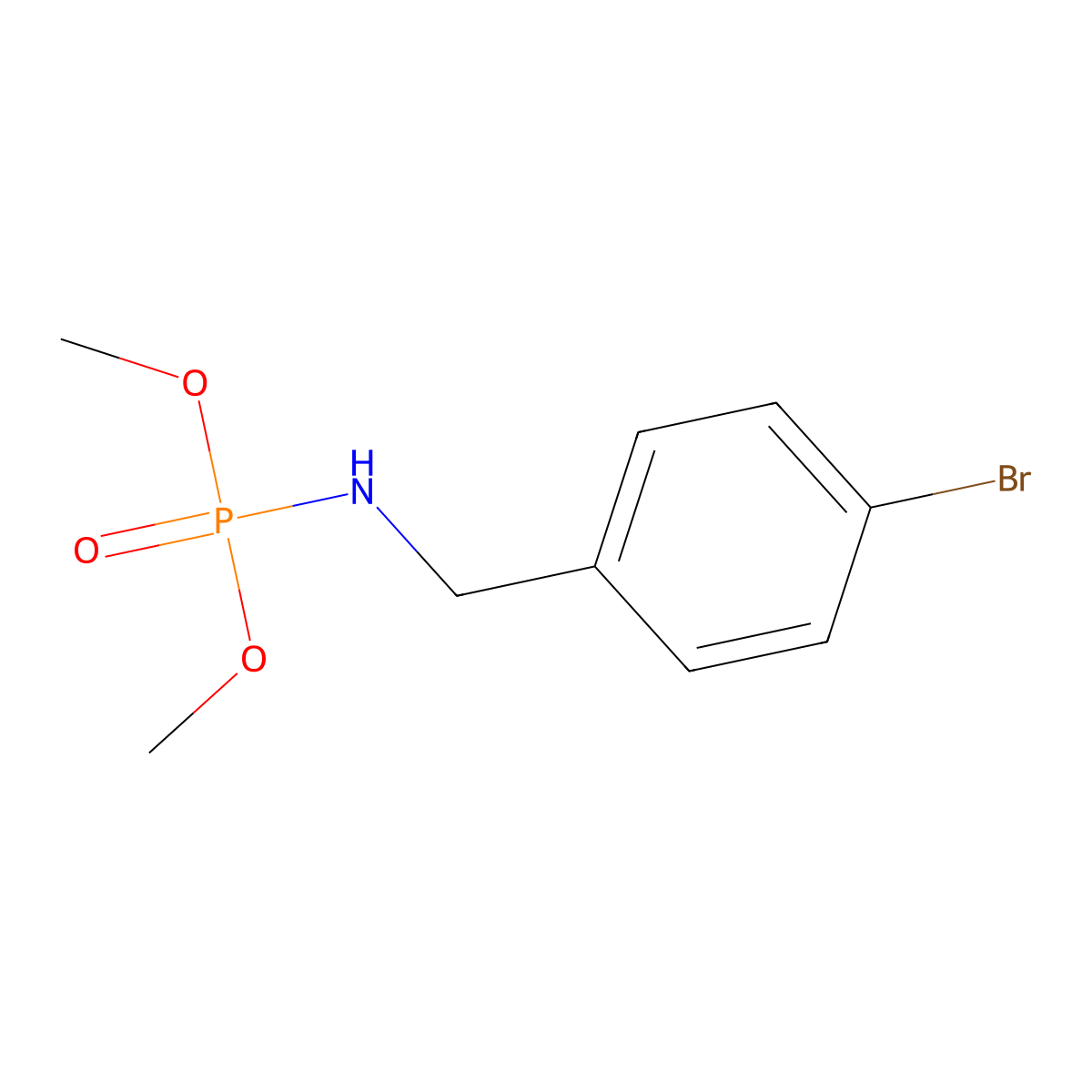 [(4-Bromophenyl)methyl](dimethoxyphosphoryl)amine molecular structure, CAS 1933454-26-2