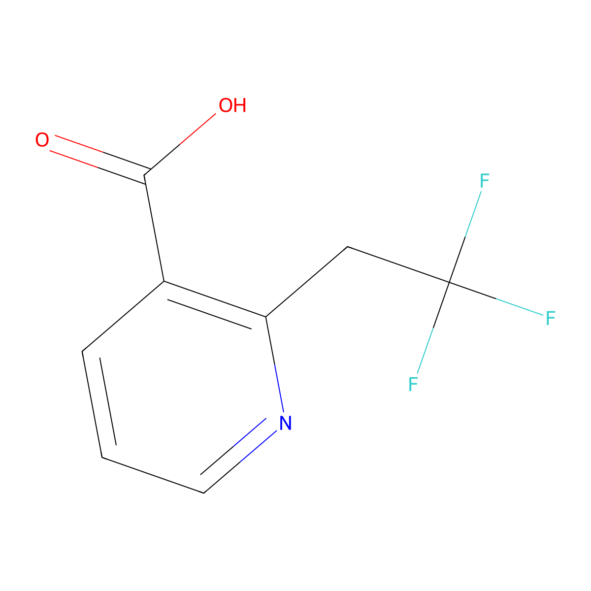 2-(2,2,2-Trifluoroethyl)nicotinic acid molecular structure, CAS 1933473-39-2