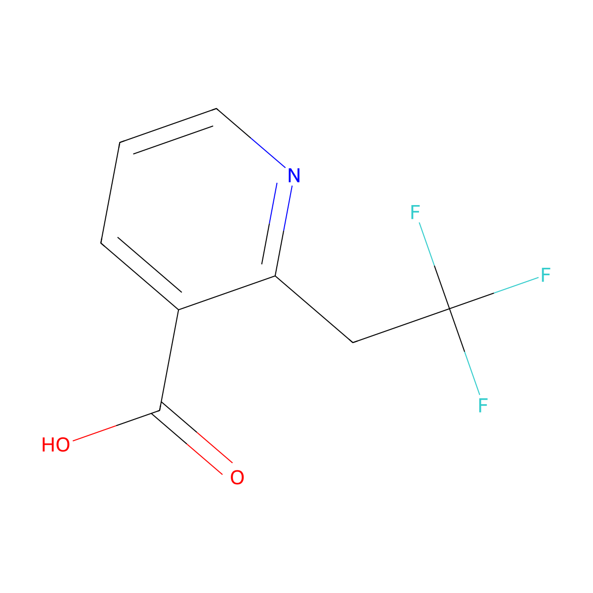 2-(2,2,2-Trifluoroethyl)nicotinic acid molecular structure, CAS 1933473-39-2