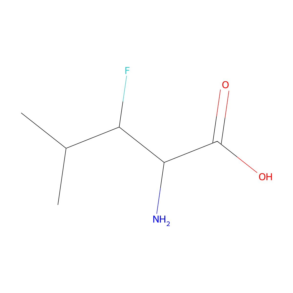(2R)-2-Amino-3-fluoro-4-methylpentanoic acid molecular structure, CAS 1933476-67-5