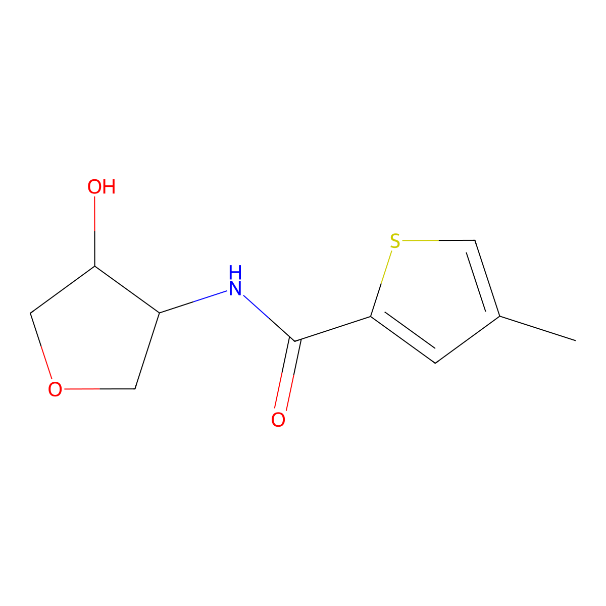 N-[(3R,4S)-4-Hydroxyoxolan-3-yl]-4-methylthiophene-2-carboxamide molecular structure, CAS 1933482-07-5