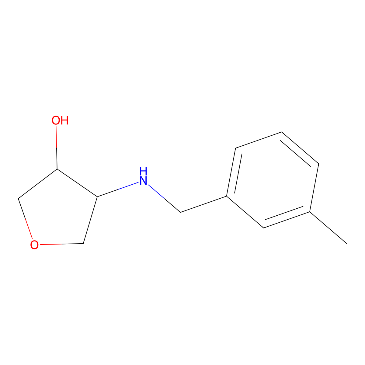 (3S,4R)-4-((3-Methylbenzyl)amino)tetrahydrofuran-3-ol molecular structure, CAS 1933482-15-5