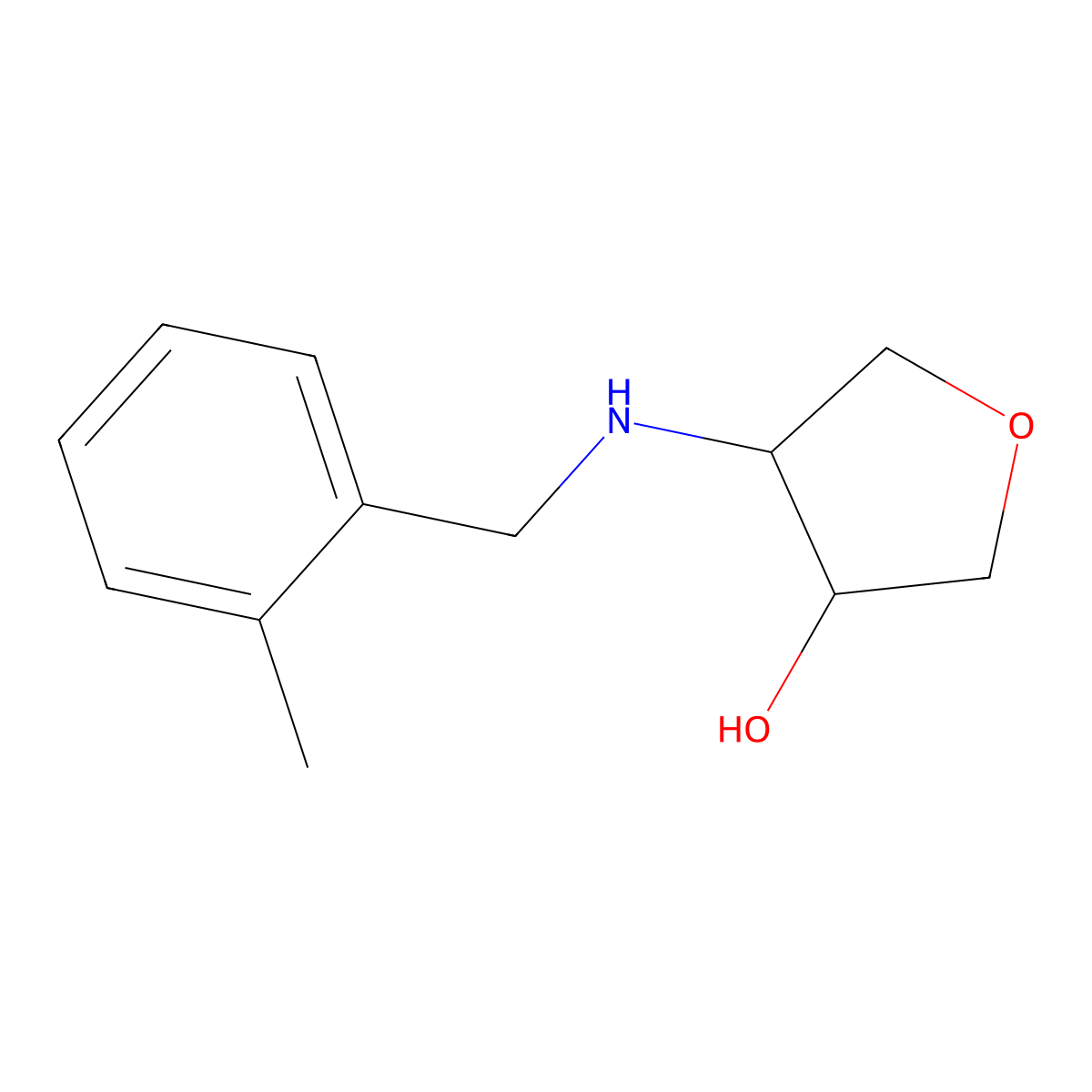 (3S,4R)-4-{[(2-methylphenyl)methyl]amino}oxolan-3-ol molecular structure, CAS 1933482-48-4