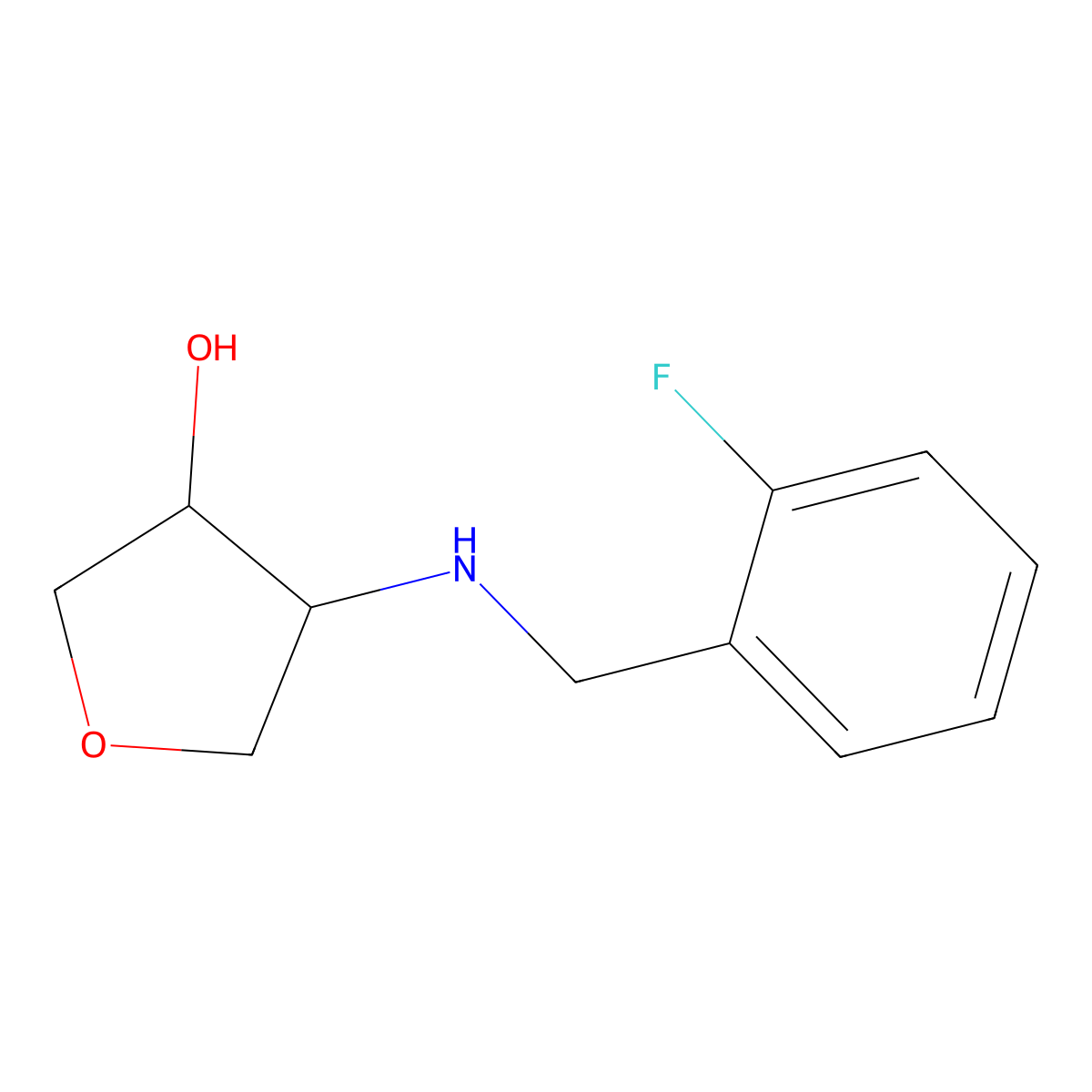(3S,4R)-4-{[(2-fluorophenyl)methyl]amino}oxolan-3-ol molecular structure, CAS 1933491-17-8