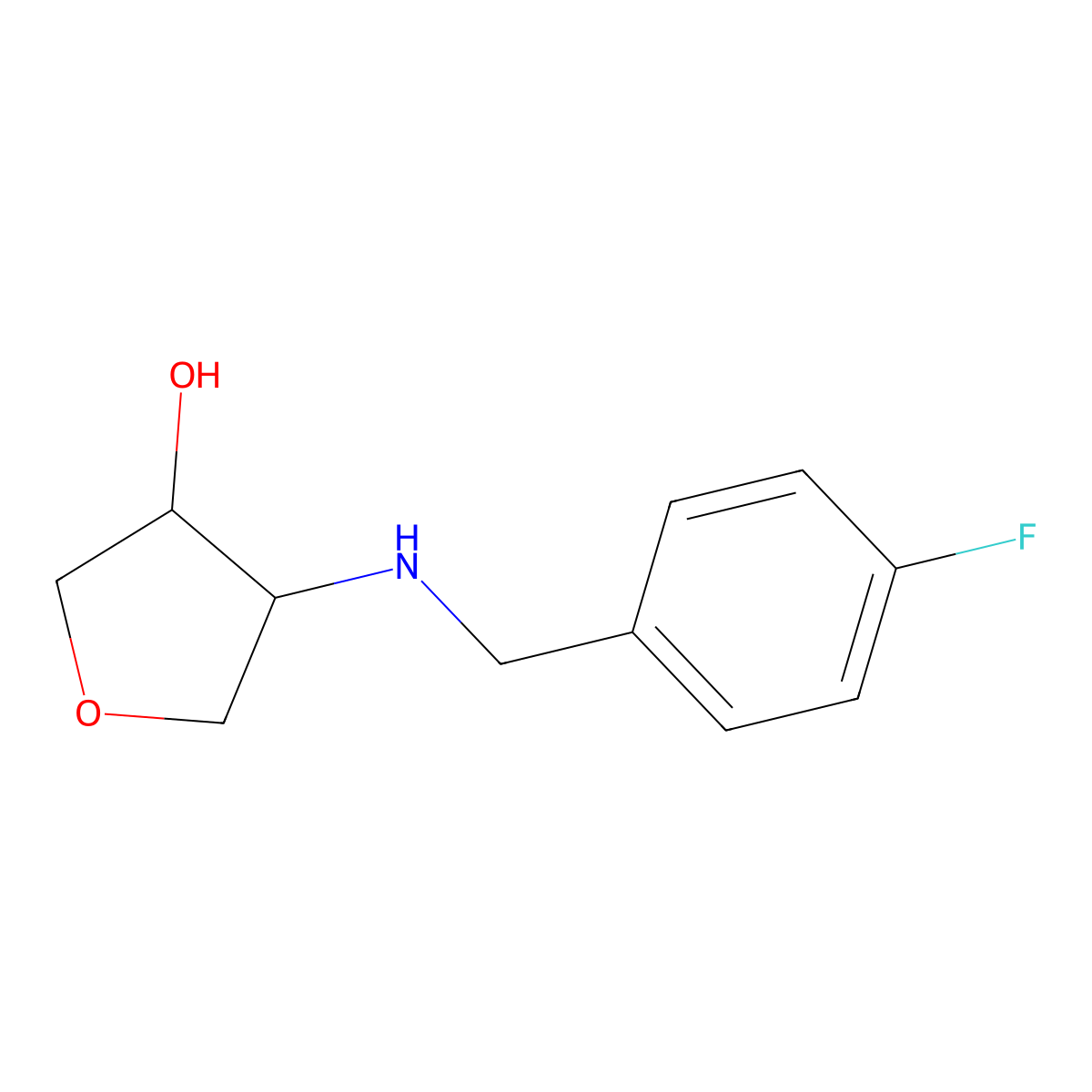 (3S,4R)-4-((4-Fluorobenzyl)amino)tetrahydrofuran-3-ol molecular structure, CAS 1933491-26-9