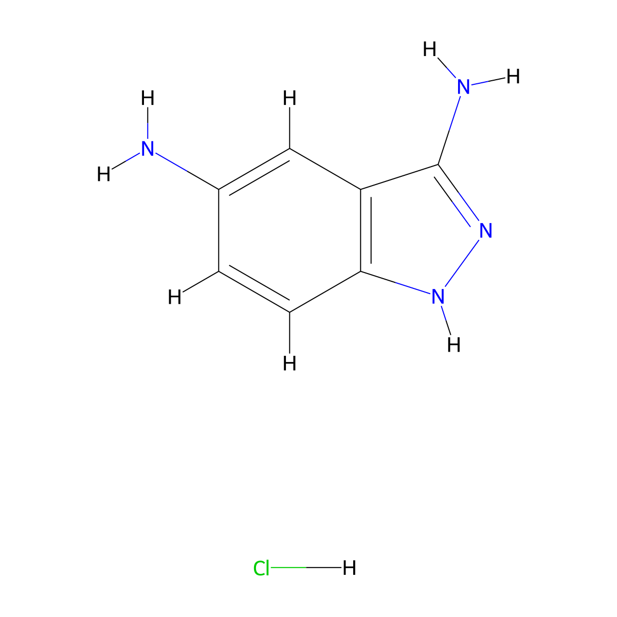 1H-Indazole-3,5-diamine hydrochloride molecular structure, CAS 19335-15-0