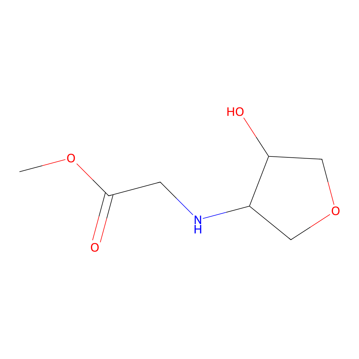 rac-methyl 2-{[(3R,4S)-4-hydroxyoxolan-3-yl]amino}acetate molecular structure, CAS 1933500-57-2