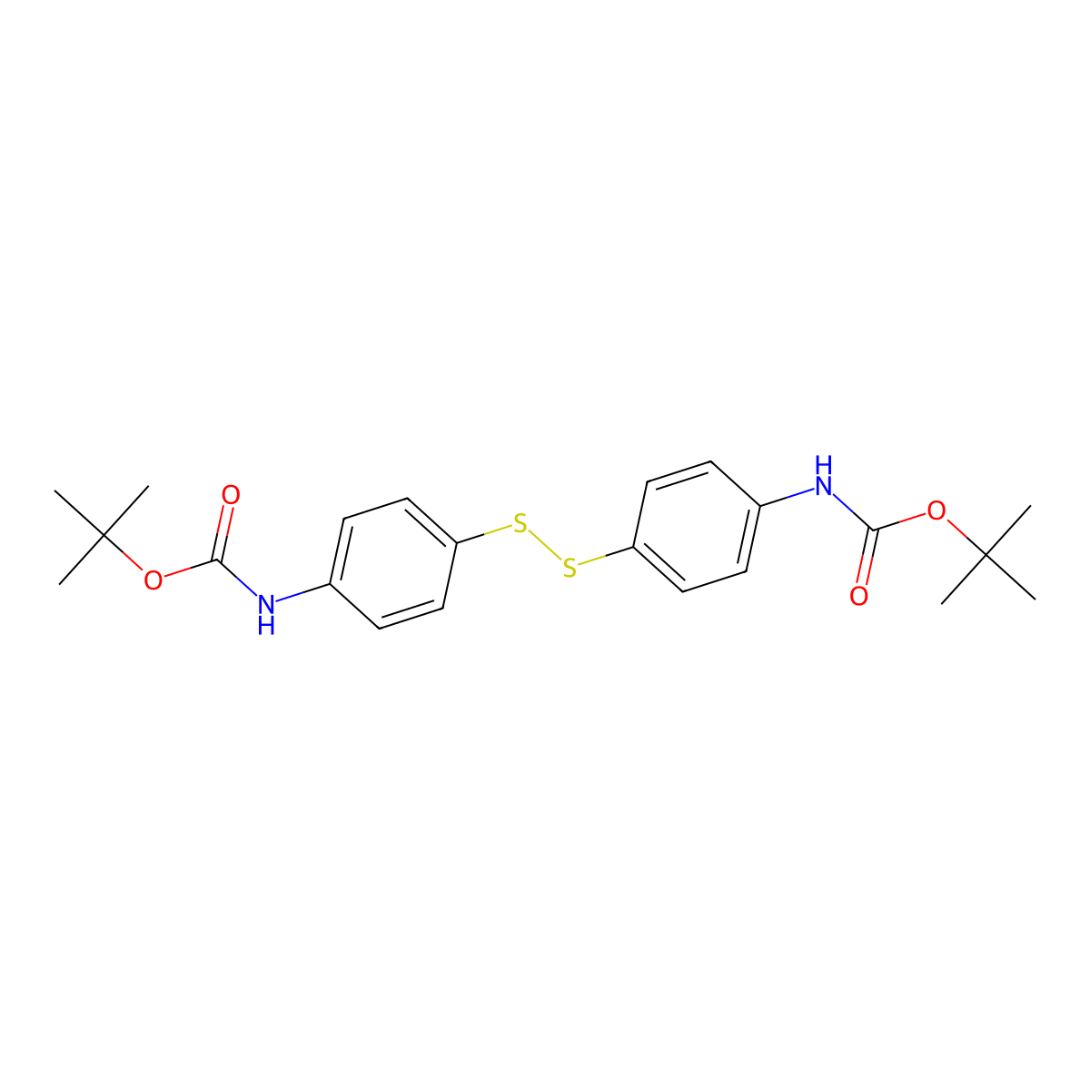 C,C'-Bis(1,1-dimethylethyl) N,N'-(dithiodi-4,1-phenylene)bis[carbamate] molecular structure, CAS 1933518-21-8