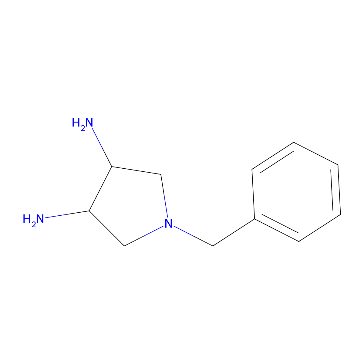 (3S,4S)-(+)-3,4-Diamino-1-benzylpyrrolidine molecular structure, CAS 193352-75-9