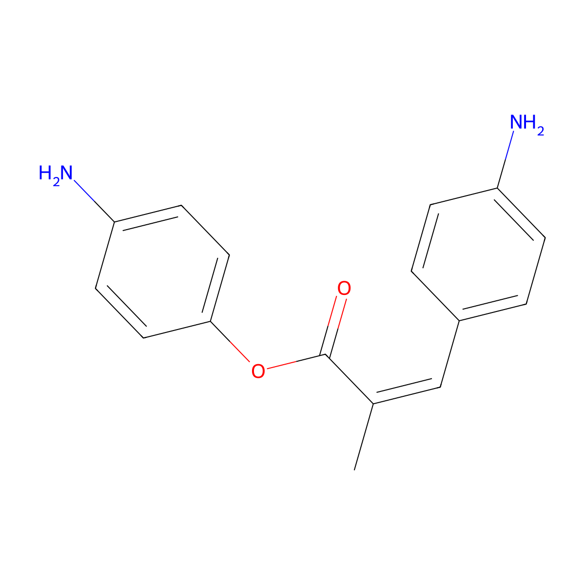 4-Aminophenyl (2E)-3-(4-aminophenyl)-2-methyl-2-propenoate molecular structure, CAS 1933520-28-5