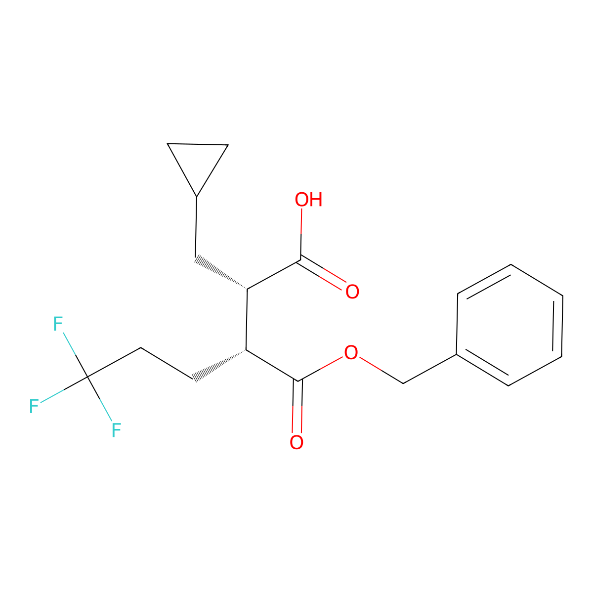 (2S,3R)-3-((benzyloxy)carbonyl)-2-(cyclopropylmethyl)-6,6,6-trifluorohexanoic acid molecular structure, CAS 1933524-47-0