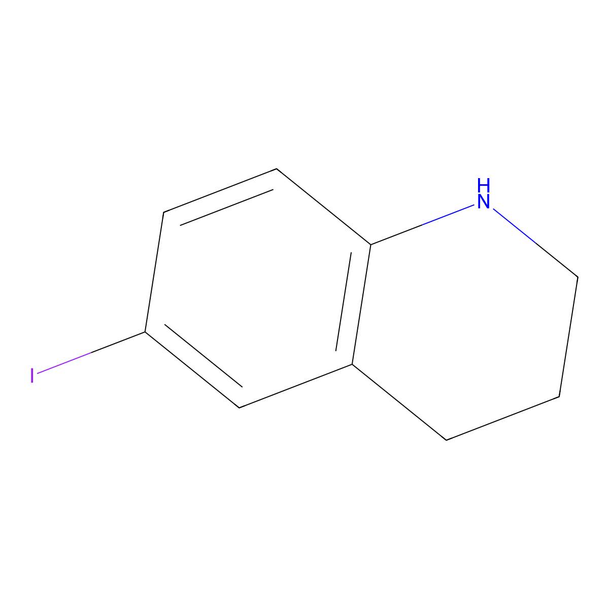 6-Iodo-1,2,3,4-tetrahydroquinoline molecular structure, CAS 193354-16-4