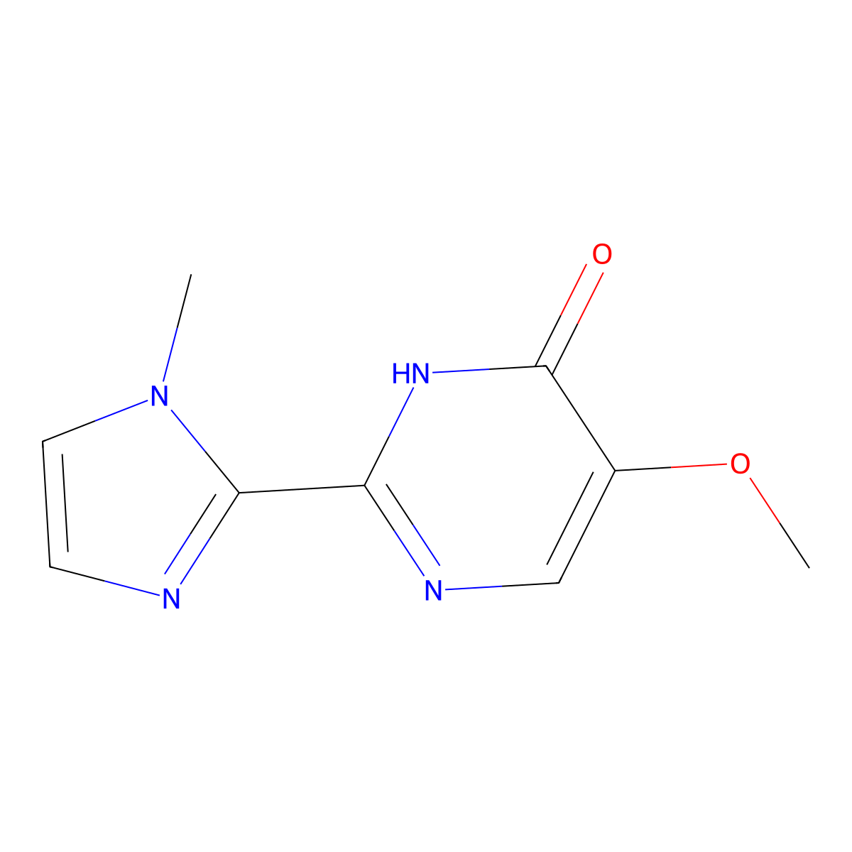 5-methoxy-2-(1-methyl-1H-imidazol-2-yl)-3,4-dihydropyrimidin-4-one molecular structure, CAS 1933545-39-1