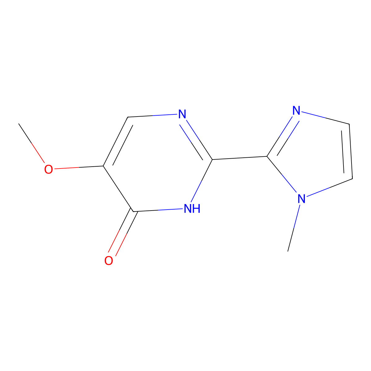 5-methoxy-2-(1-methyl-1H-imidazol-2-yl)-3,4-dihydropyrimidin-4-one molecular structure, CAS 1933545-39-1