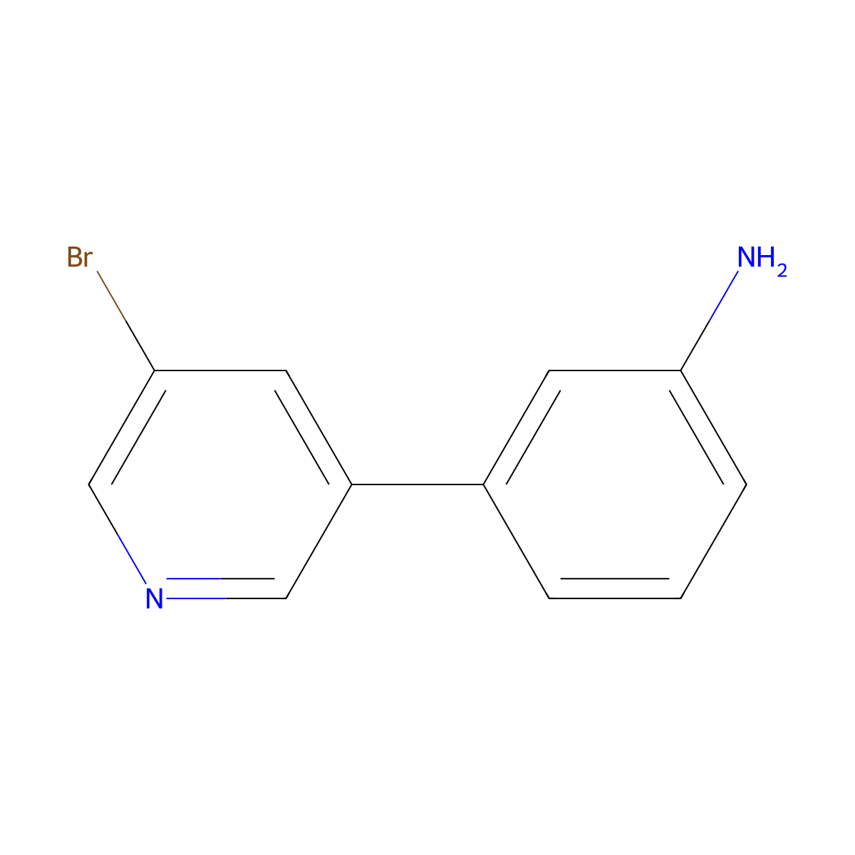 3-(5-Bromopyridin-3-yl)aniline molecular structure, CAS 193356-89-7