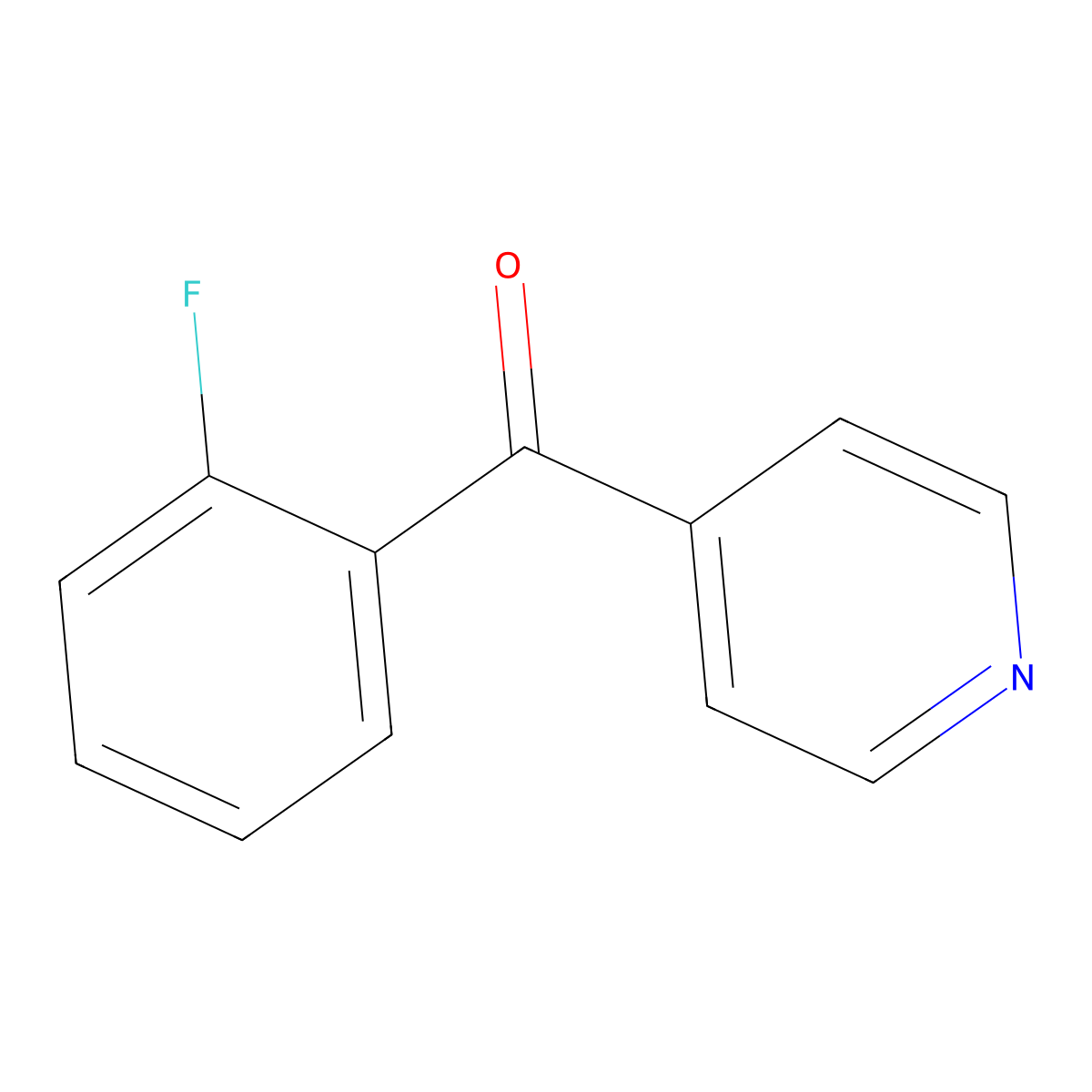 (2-Fluorophenyl)(pyridin-4-yl)methanone molecular structure, CAS 193359-51-2