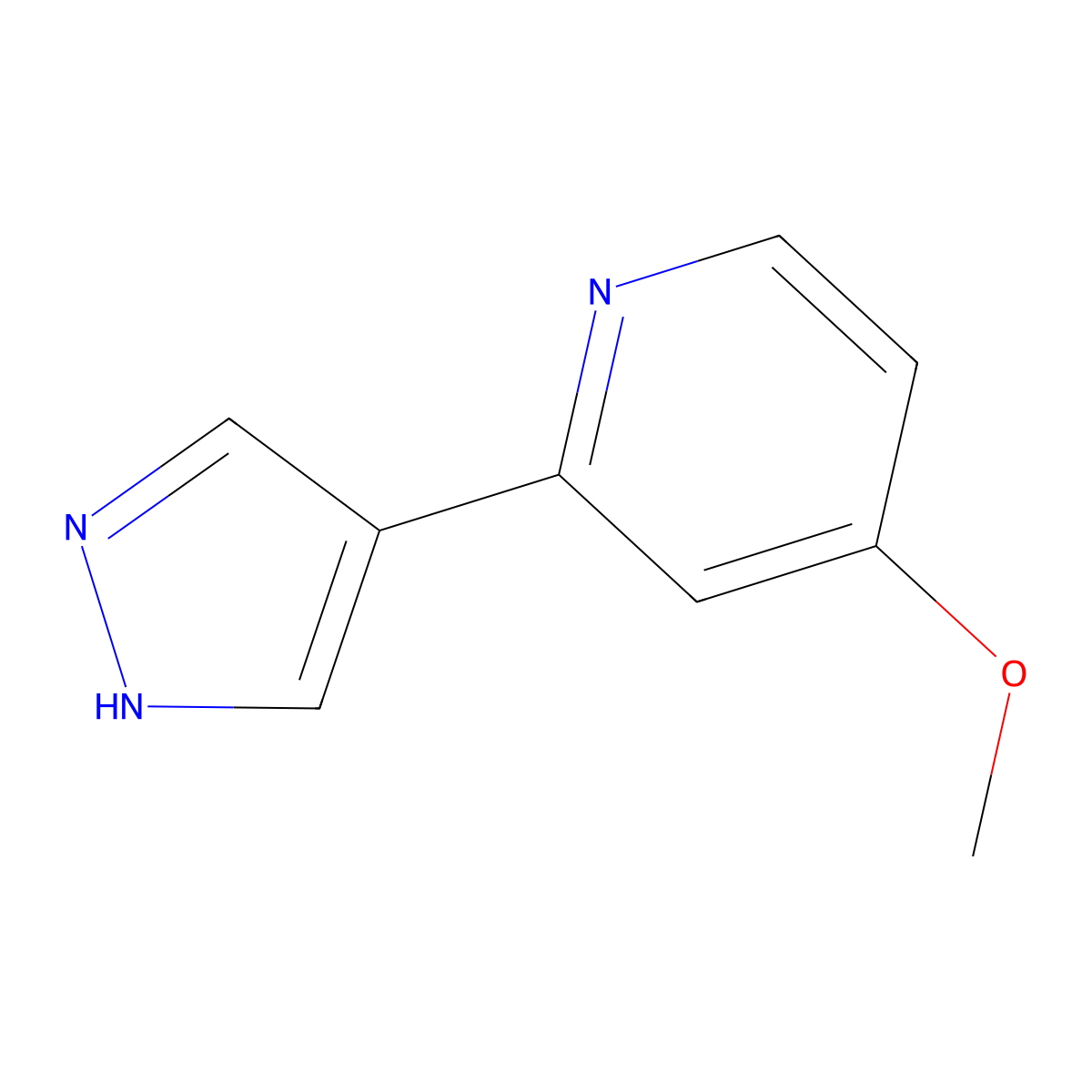 4-Methoxy-2-(1h-pyrazol-4-yl)pyridine molecular structure, CAS 1933591-33-3