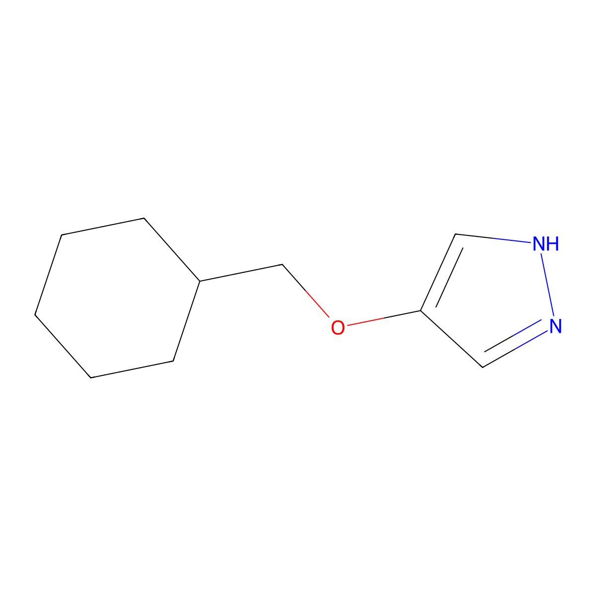 4-Cyclohexylmethoxy-1H-pyrazole molecular structure, CAS 1933594-69-4