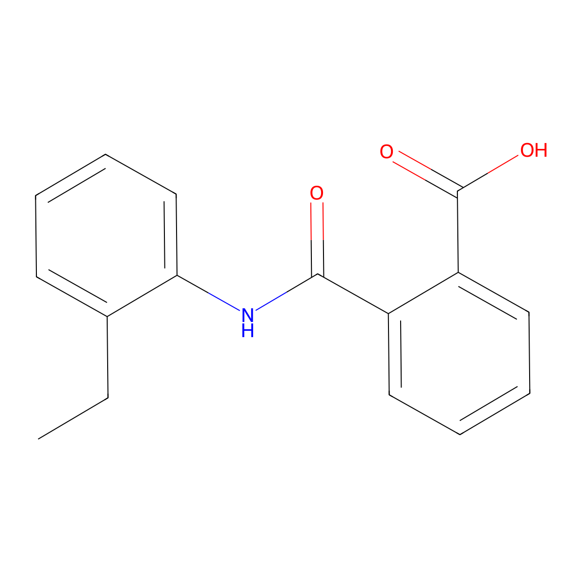 N-(2-Ethylphenyl)phthalamic acid molecular structure, CAS 19336-72-2