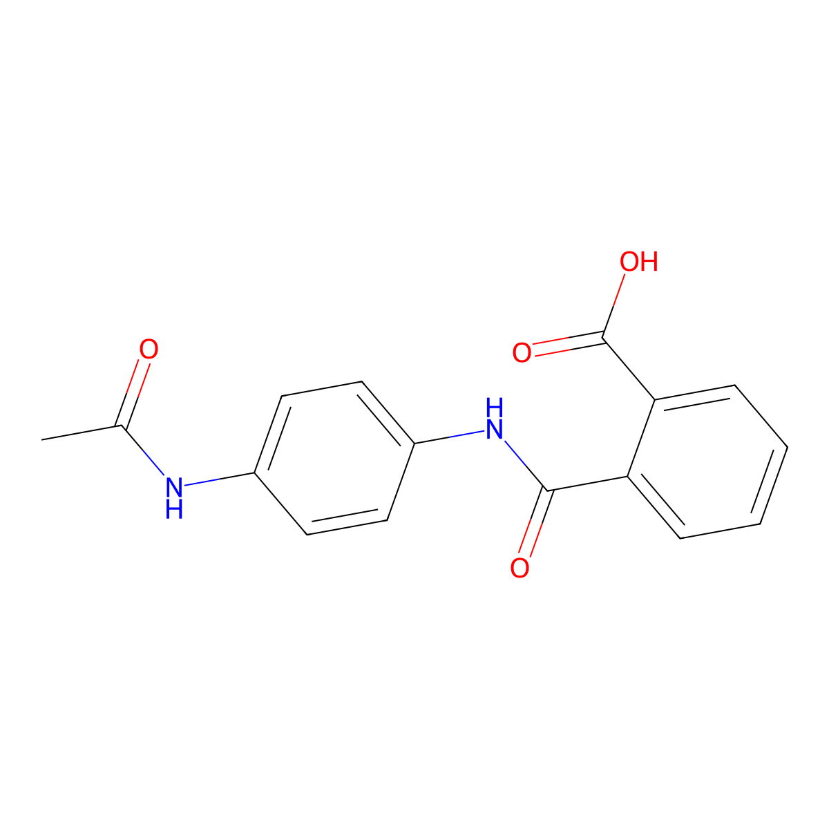 2-((4-Acetamidophenyl)carbamoyl)benzoic acid molecular structure, CAS 19336-92-6