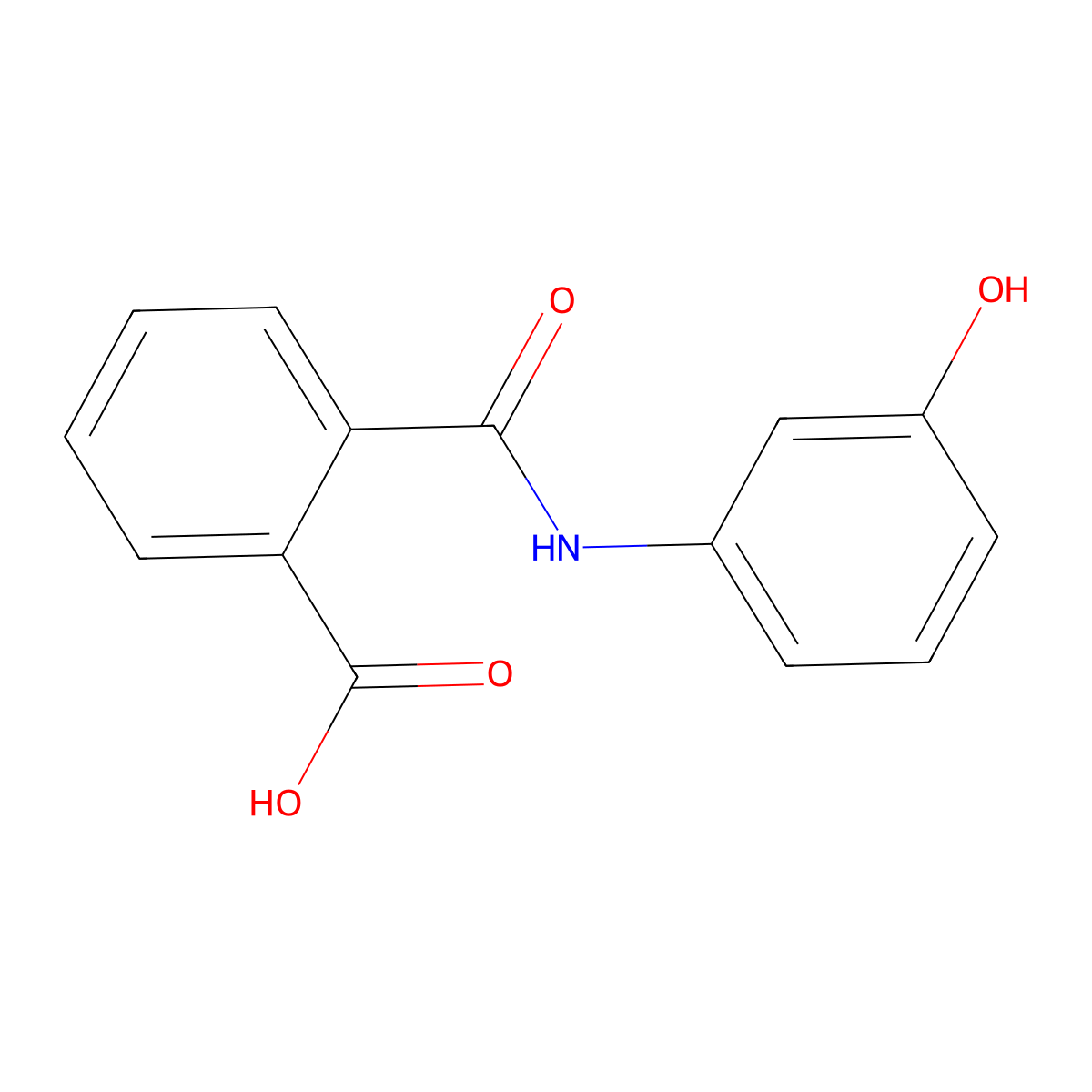 3'-Hydroxyphthalanilic acid molecular structure, CAS 19336-94-8