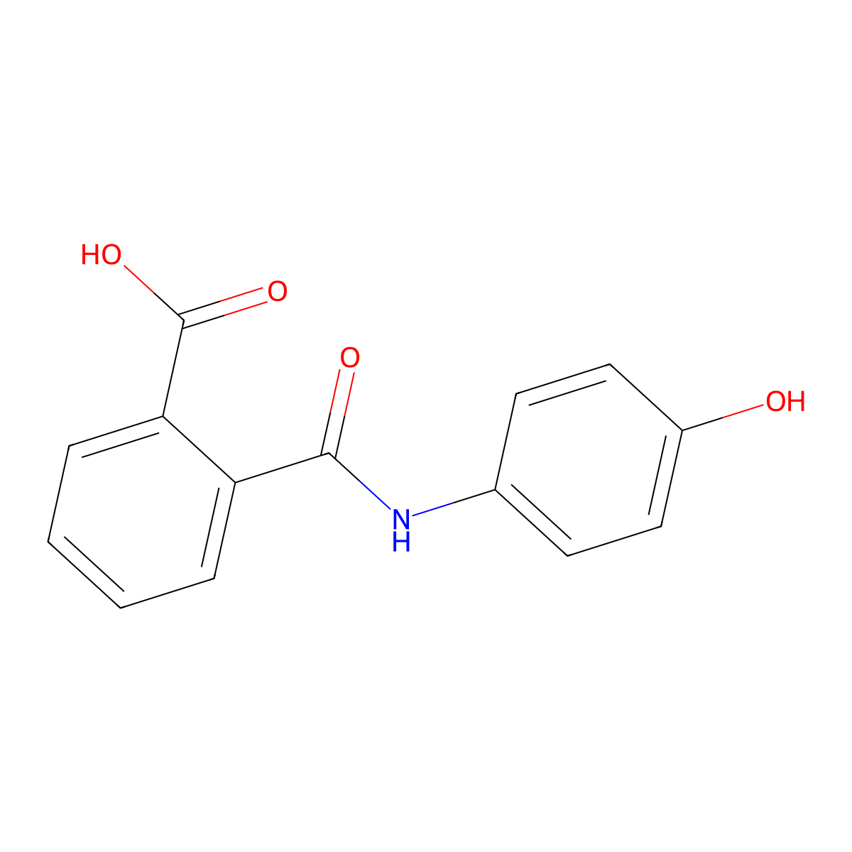 2-[(4-Hydroxyphenyl)carbamoyl]benzoic acid molecular structure, CAS 19336-95-9
