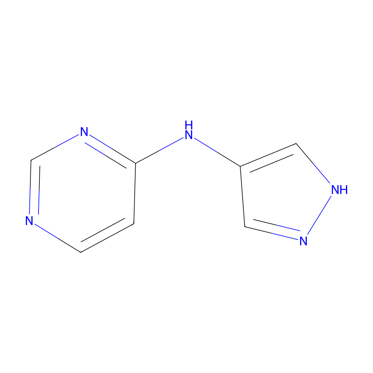 N-(1H-pyrazol-4-yl)pyrimidin-4-amine molecular structure, CAS 1933619-52-3