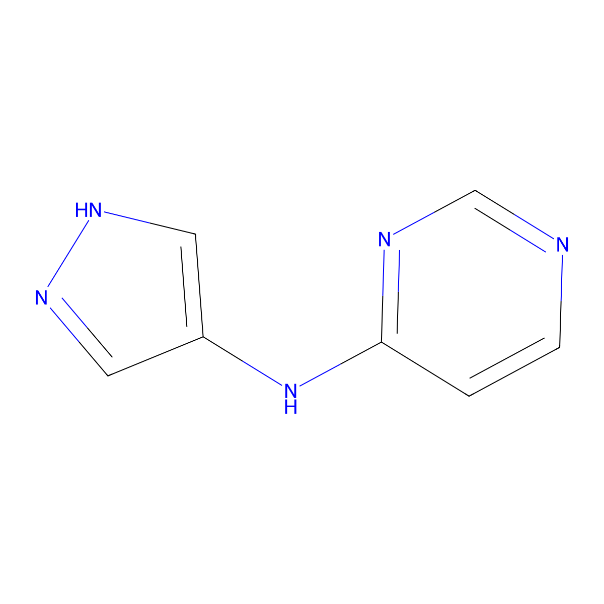 N-(1H-pyrazol-4-yl)pyrimidin-4-amine molecular structure, CAS 1933619-52-3