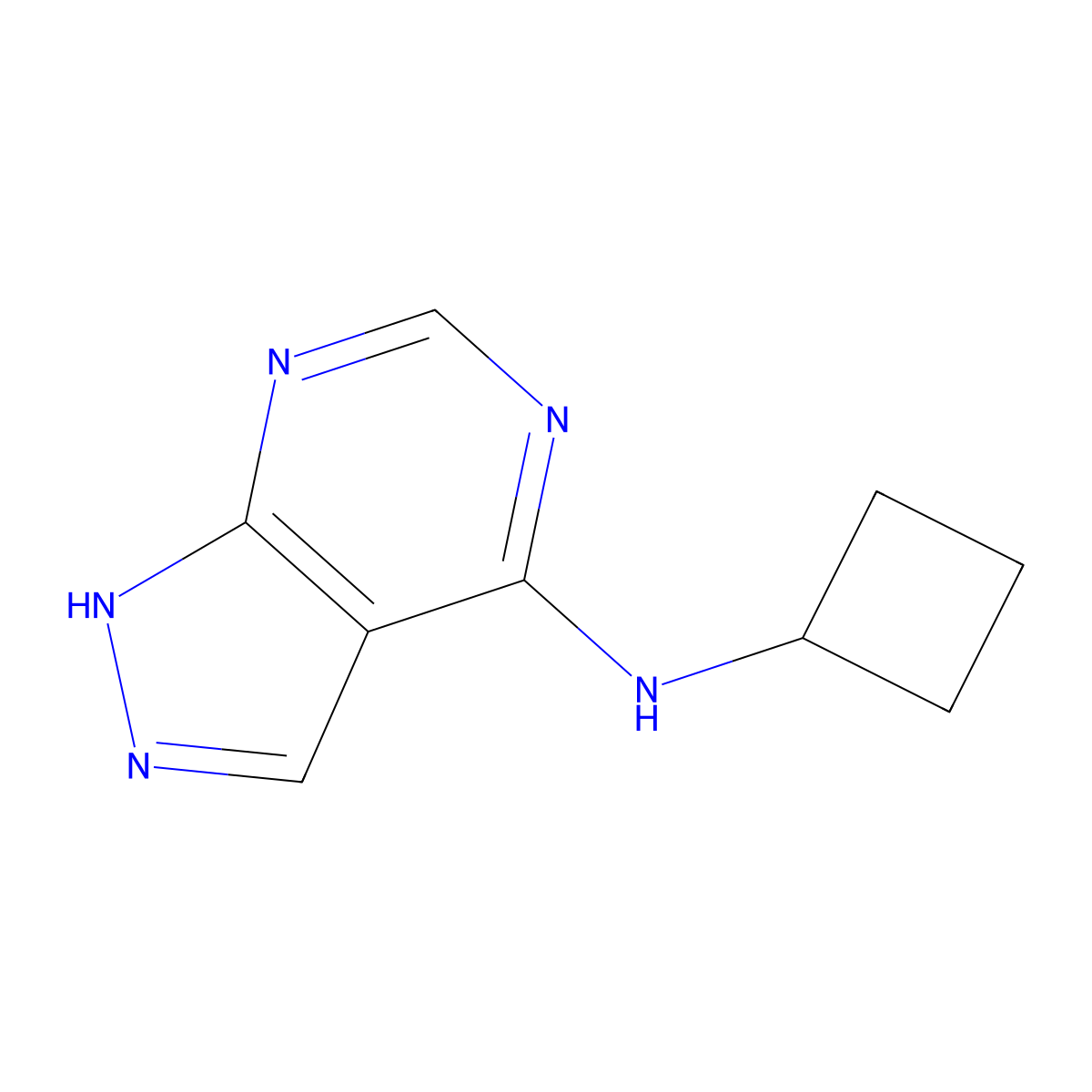 N-Cyclobutyl-1H-pyrazolo[3,4-d]pyrimidin-4-amine molecular structure, CAS 1933625-34-3
