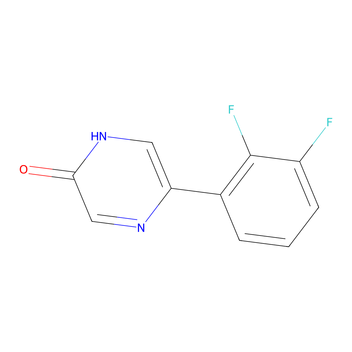5-(2,3-Difluorophenyl)pyrazin-2-ol molecular structure, CAS 1933636-38-4