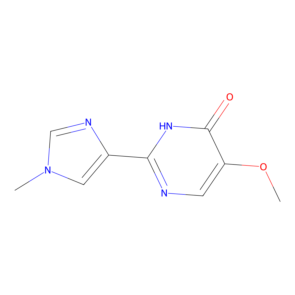 5-methoxy-2-(1-methyl-1H-imidazol-4-yl)-3,4-dihydropyrimidin-4-one molecular structure, CAS 1933672-26-4