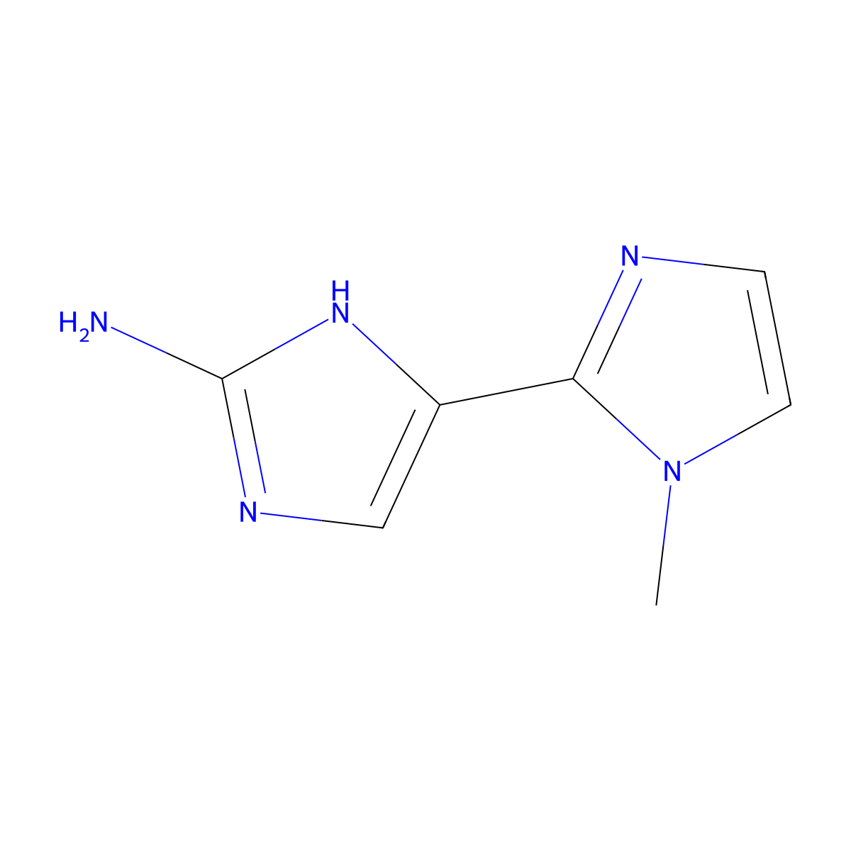 1-methyl-1H,3'H-[2,4'-biimidazol]-2'-amine molecular structure, CAS 1933673-19-8
