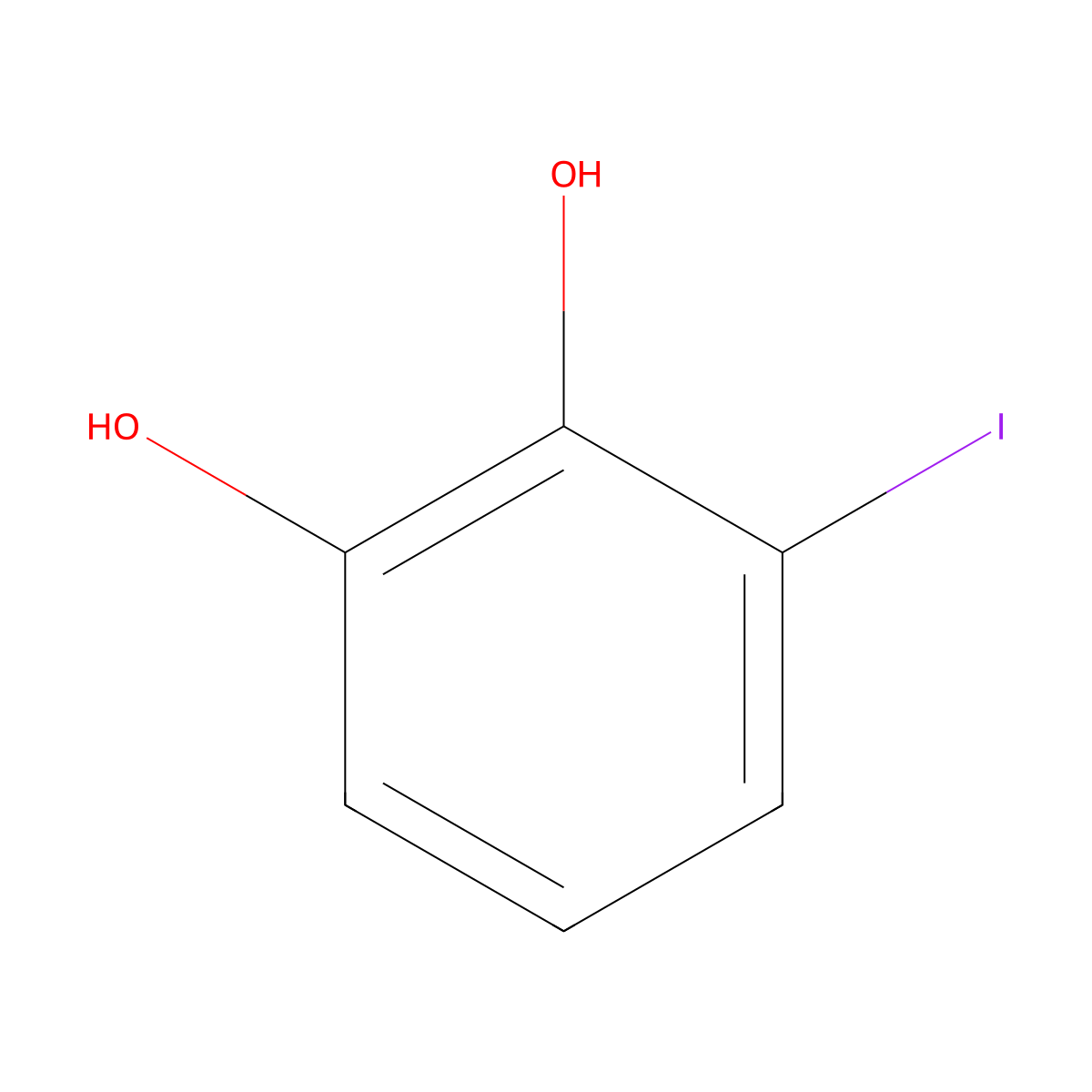 3-Iodobenzene-1,2-diol molecular structure, CAS 19337-60-1