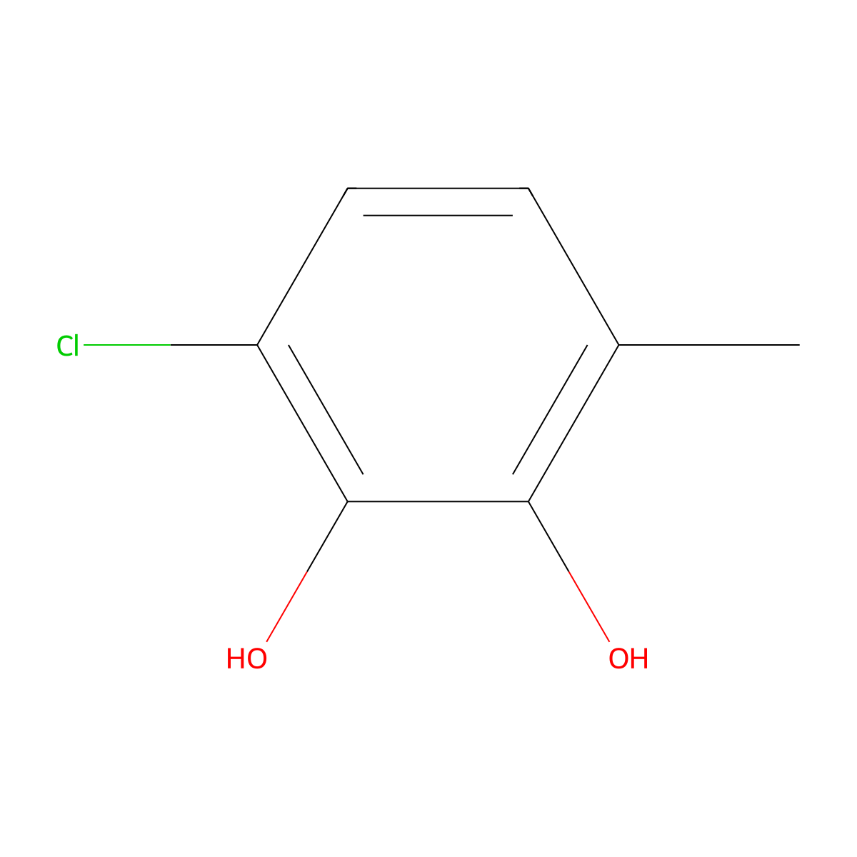 3-Chloro-6-methylbenzene-1,2-diol molecular structure, CAS 19337-62-3