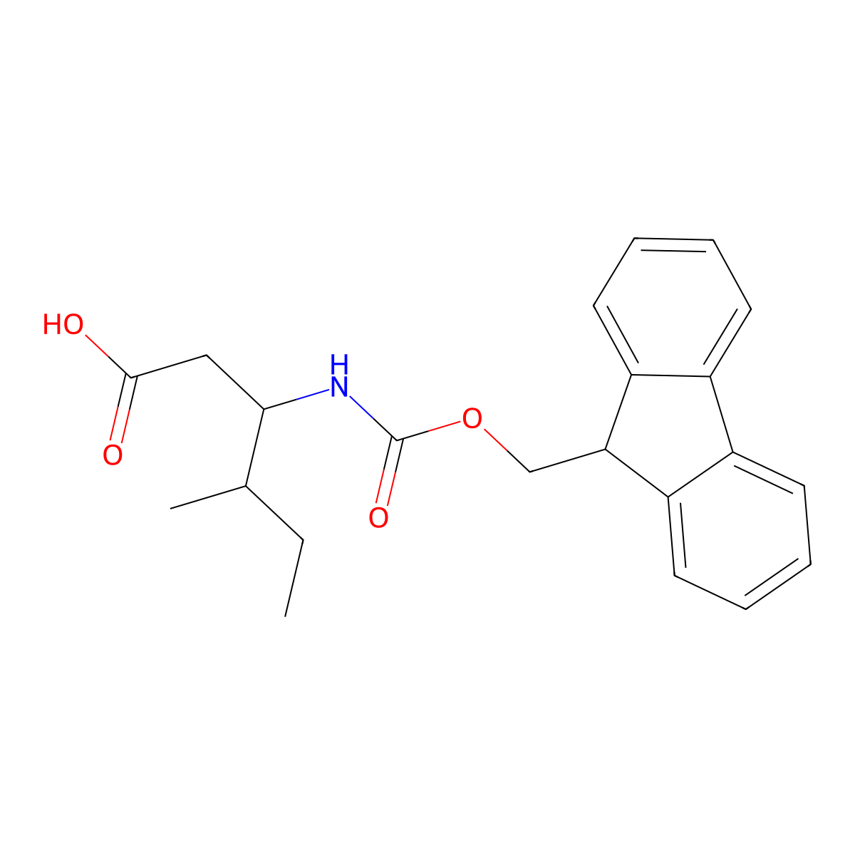 (4R)-3-({[(9H-fluoren-9-yl)methoxy]carbonyl}amino)-4-methylhexanoic acid molecular structure, CAS 1933763-89-3