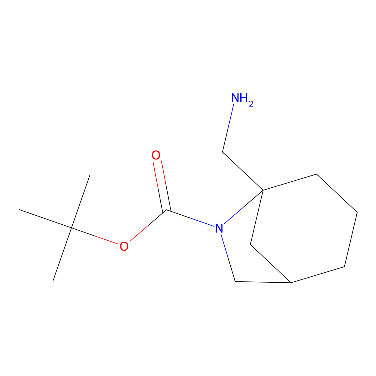 tert-butyl (5R)-5-(aminomethyl)-6-azabicyclo[3.2.1]octane-6-carboxylate molecular structure, CAS 1933765-85-5