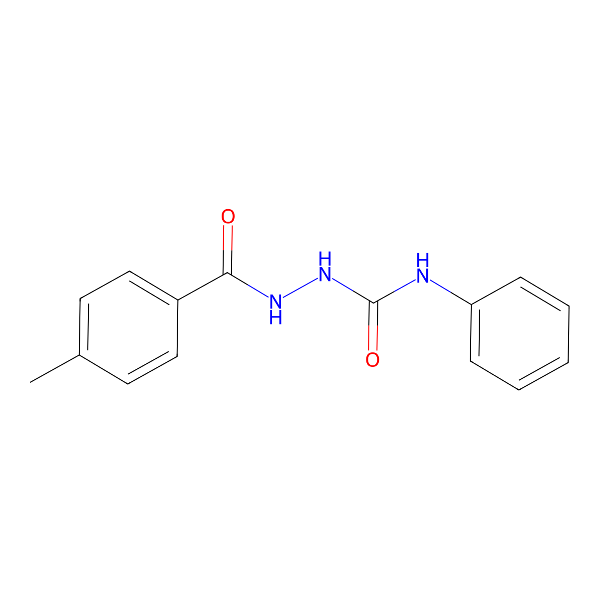 1-[(4-Methylbenzoyl)amino]-3-phenylurea molecular structure, CAS 19338-24-0