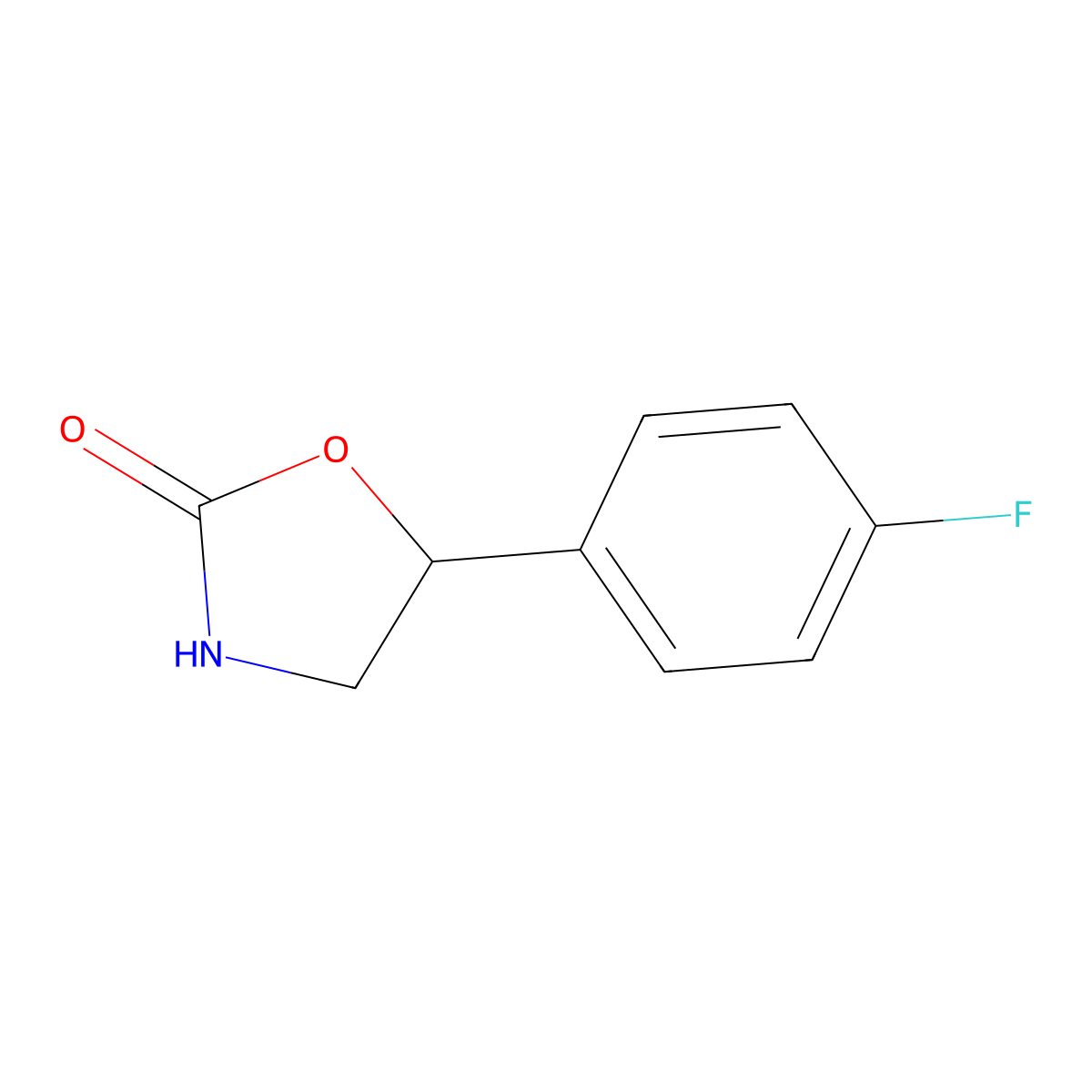 5-(4-Fluorophenyl)oxazolidin-2-one molecular structure, CAS 19338-43-3
