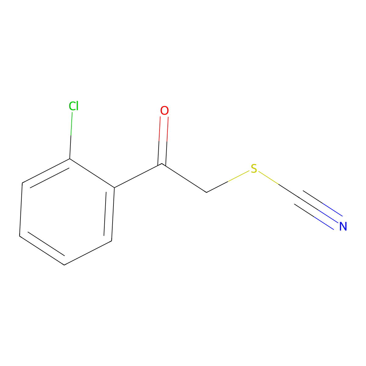 2-(2-Chlorophenyl)-2-oxoethyl thiocyanate molecular structure, CAS 19339-58-3