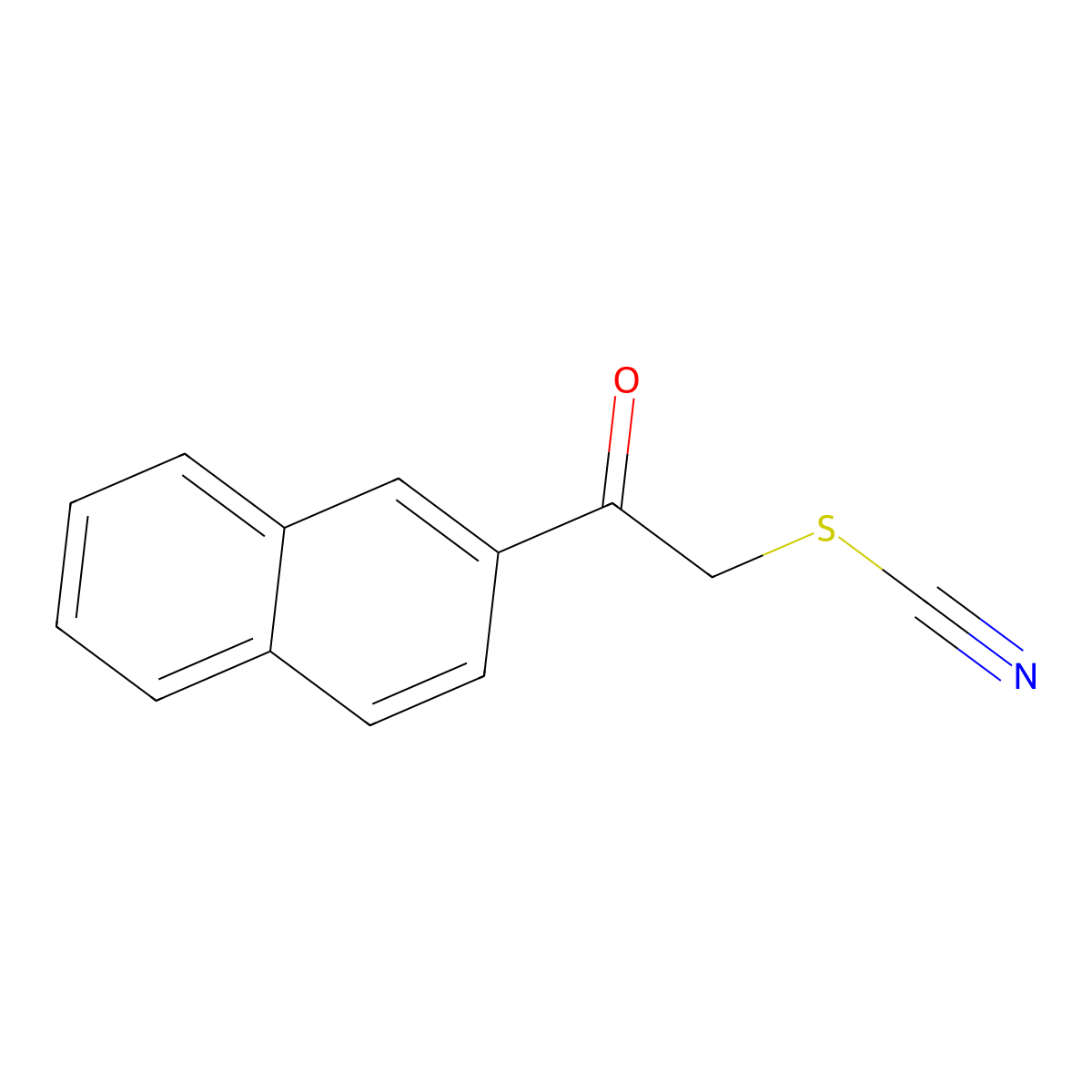 2-Naphthoylmethyl thiocyanate molecular structure, CAS 19339-62-9