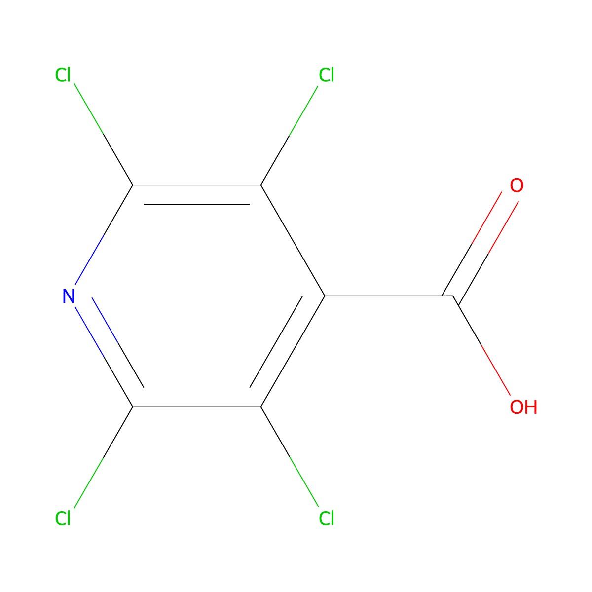 2,3,5,6-tetrachloropyridine-4-carboxylic Acid molecular structure, CAS 19340-26-2