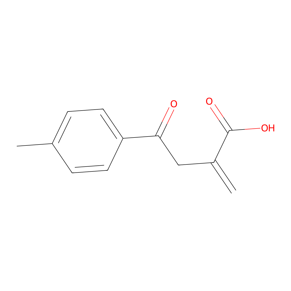 2-Methylene-4-oxo-4-(P-tolyl)butanoic acid molecular structure, CAS 19340-33-1