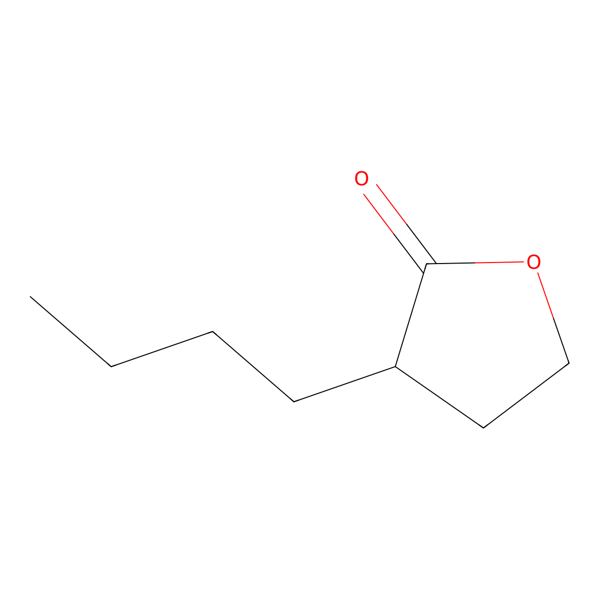 3-Butyldihydrofuran-2(3H)-one molecular structure, CAS 19340-56-8