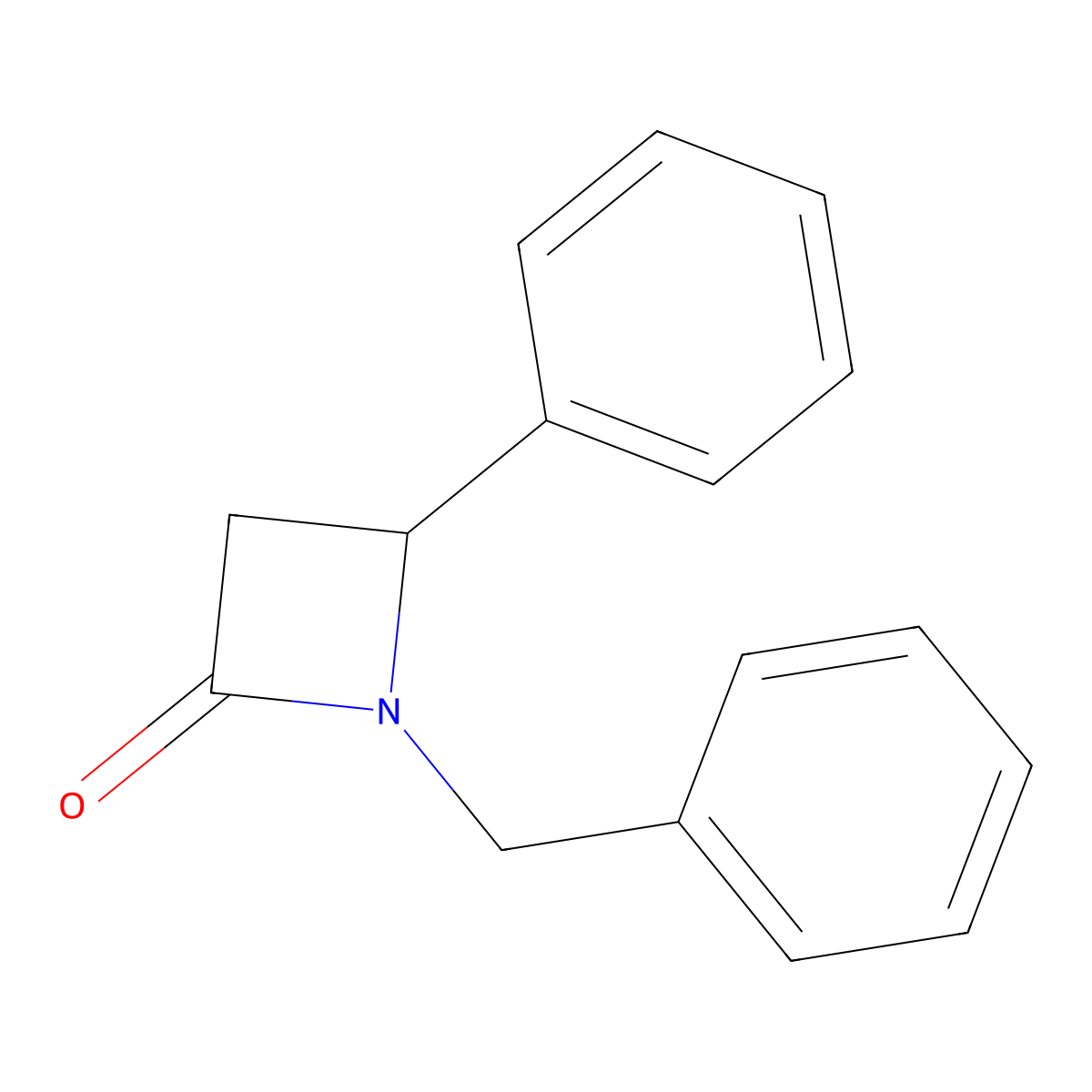 1-Benzyl-4-phenylazetidin-2-one molecular structure, CAS 19340-71-7