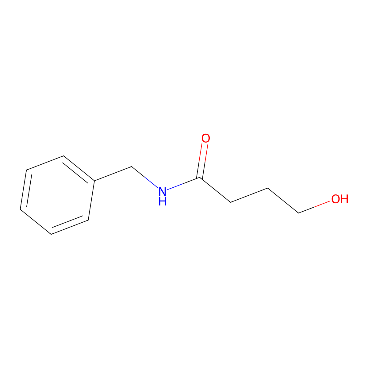 N-benzyl-4-hydroxybutanamide molecular structure, CAS 19340-88-6