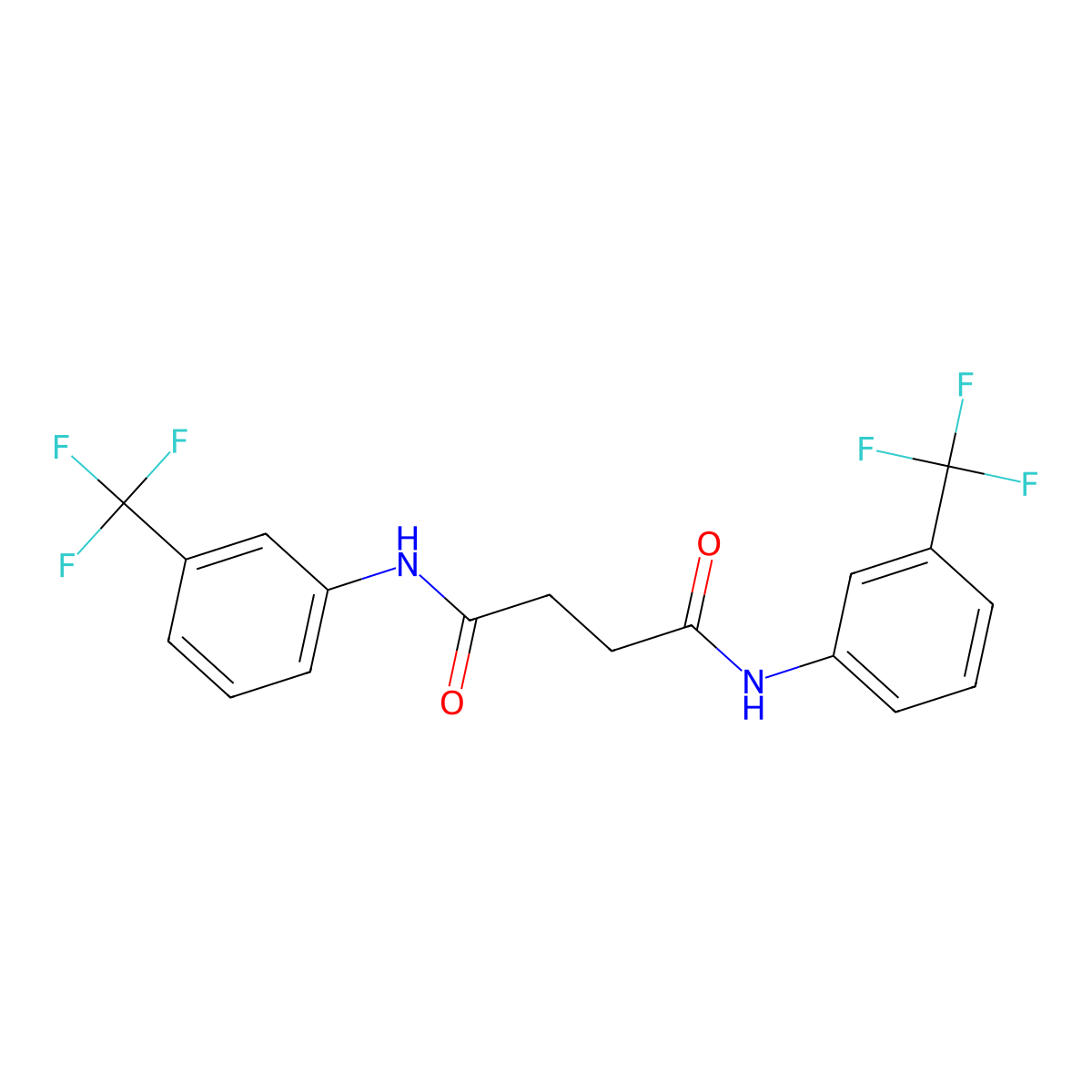 N,N'-bis[3-(trifluoromethyl)phenyl]butanediamide molecular structure, CAS 193408-62-7