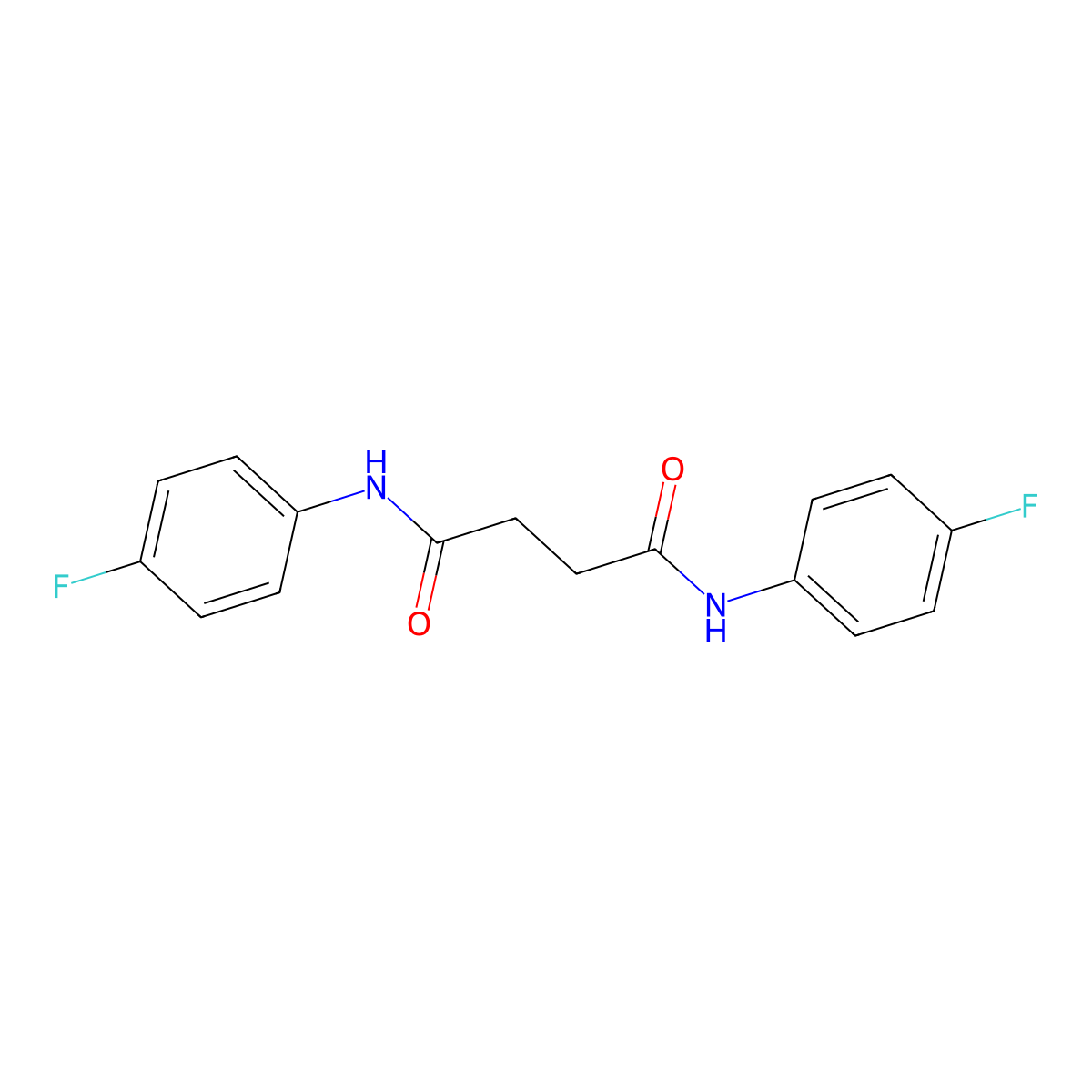 N,N'-bis(4-fluorophenyl)butanediamide molecular structure, CAS 193408-63-8
