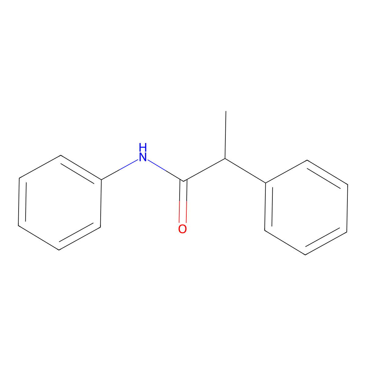 N,2-diphenylpropanamide molecular structure, CAS 19341-03-8