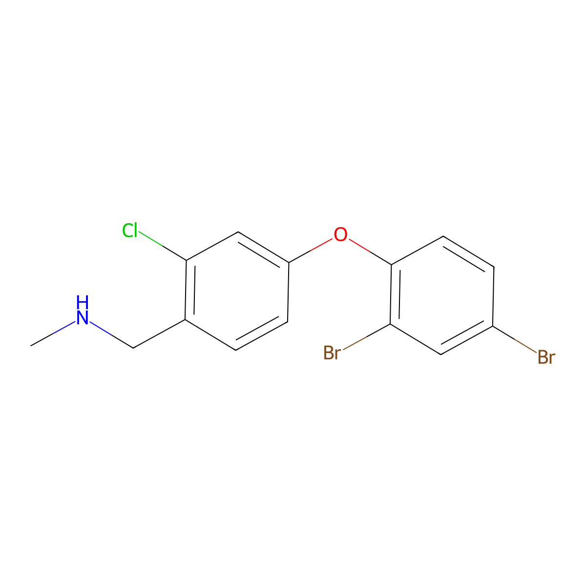 {[2-Chloro-4-(2,4-dibromophenoxy)phenyl]methyl}(methyl)amine molecular structure, CAS 1934146-42-5